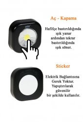 Panther PT-1114 Dolap İçi Lamba Kare Siyah - COB LED - 2