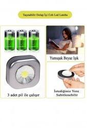 Panther PT-1114 Gri Dolap İçi Lamba - Beyaz Işık Cob Led Gece Aydınlatması - 2