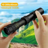 TriLine 10-300x40mm Zoom Monoküler Teleskop Taşınabilir Su Geçirmez Dürbün - 1