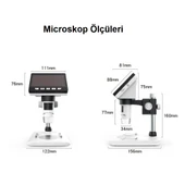 TriLine 1000X Dijital 1080P 4.3 inç LCD Ekranlı USB HD Mikroskop thumbnail 6