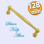 Sütun Mobilya Mutfak Dolabı Çekmece Dolap Kulpu 128 Mm-12.8 Cm Düz Gold Metal Kulpları Kulbu Kulpu - 1