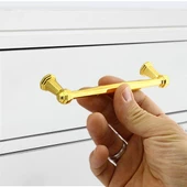Sütun Mobilya Mutfak Dolabı Çekmece Dolap Kapak Kulpu Düz Metal Kulpları Kulbu Kulpu 160 Mm Altın - 4