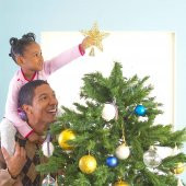 Yılbaşı Çam Ağacı Tepeliği Yıldızı Simli Yaylı Metal Gold 27 cm thumbnail 3