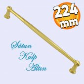 Sütun Mobilya Mutfak Dolabı Çekmece Dolap Kapak Kulpu Düz Metal Kulpları Kulbu Kulpu 224 Mm Altın - 1