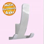 Apex Metal Portmanto Askı Vestiyer Duvar Dolap Elbise Askısı Krom Mobilya Kapı Askılığı Aparatı - 1