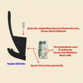 Apex Metal Portmanto Askı Vestiyer Duvar Dolap Elbise Askısı Krom Mobilya Kapı Askılığı Aparatı - 3