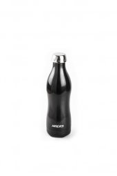 HAERS KOYU GRİ PASLANMAZ ÇELİK TERMOS ŞİŞE 500ML - 1