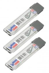 Kalem Ucu 2B 0,9 mm 3 Adet Mekanik Uçlu Otomatik Kurşun Kalem Ucu 2B 60mm x 0,9mm Siyah Mikro Uç Kısa - 2