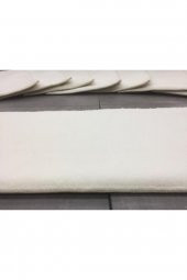 Comfort Krem (5 Adet) Merdiven Halısı Pufidik Peluş Kaymaz Deri Tabanlı Basamak Paspası - 4