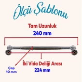 Sütun Mobilya Mutfak Dolabı Çekmece Dolap Kapak Kulpu Düz Metal Kulp Kulbu Kulpu 224 Mm Krom - 2