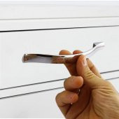 Mobilya Banyo Mutfak Dolabı Çekmece Dolap Kapak Kulpu Düz Metal Kulp Kulbu Kulpu 128 mm Krom - 3