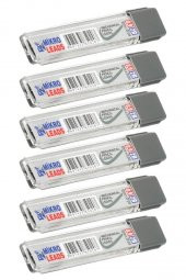 Kalem Ucu 2B 0,9 mm 6 Adet Mekanik Uçlu Otomatik Kurşun Kalem Ucu 2B 60mm x 0,9mm Siyah Mikro Uç Kısa - 2