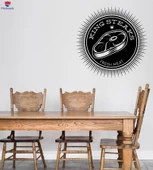 Duvar Biftek Restoranı Dekorasyon çıkartma Logo Izgara Barbekü Sığır Eti Biftek Evi için Benzersiz Hediyelik - 1