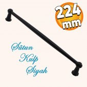 Sütun Mobilya Mutfak Dolabı Çekmece Dolap Kapak Kulpu Düz Metal Kulpları Kulbu Kulpu 224 Mm Siyah - 1