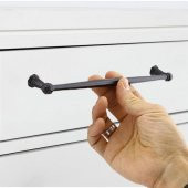 Sütun Mobilya Mutfak Dolabı Çekmece Dolap Kapak Kulpu Düz Metal Kulpları Kulbu Kulpu 224 Mm Siyah - 4
