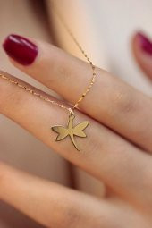 14 Ayar Altın Yusufçuk Kolye - 1