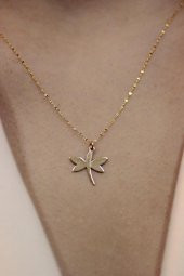 14 Ayar Altın Yusufçuk Kolye - 2