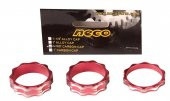 Neco Bisiklet Boğaz Altı Bilezik 1-1/8 (Spacer-R) 28.6 Kırmızı Gidon Spacer Seti 3'lü - 2
