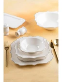 Acar LRN22.0116 Medusa Gold Detaylı Beyaz Porselen Yemek Takımı 29 Parça thumbnail 4