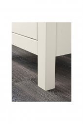 Komodin-Şifonyer HEMNES MeridyenDukkan Beyaz Vernik, 54x66 cm 2 Çekmeceli - 2