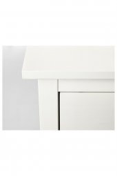 Komodin-Şifonyer HEMNES MeridyenDukkan Beyaz Vernik, 54x66 cm 2 Çekmeceli - 4