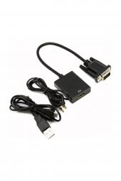 4674 Vga To Hdmi Çevirici Dönüştürücü Adaptör Kablo Ucu Çevirici - 3