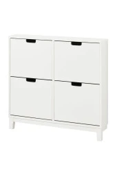 Ayakkabı Dolabı, STALL Beyaz Renk MeridyenDukkan 96x17x90 Cm, 4 Bölmeli Ayakkabılık thumbnail 1