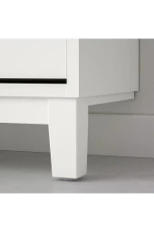 Ayakkabı Dolabı, STALL Beyaz Renk MeridyenDukkan 96x17x90 Cm, 4 Bölmeli Ayakkabılık thumbnail 3