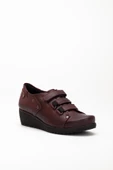 Cırtlı Cilt Bordo Kadın Dolgu Taban Günlük Ayakkabı thumbnail 4