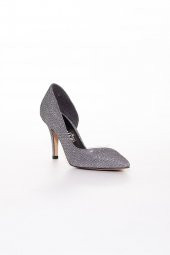 İnce Topuklu Yanı Şeffaf Platin Kadın Stiletto - 3
