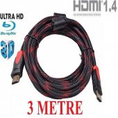 SpeedUF 4240 Hdmi Kablosu 1.4b 3D Örgülü Lcd Monitör Tv Bağlantı Kablosu 3 Metre - 2