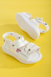 Şirinbebe Şiringenç Kelebek Model Sedef Kız Bebek Çocuk Sandalet - 2