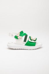 Şirinbebe Şiringenç Kelebek Model Yeşil Kız Bebek Çocuk Sandalet - 2