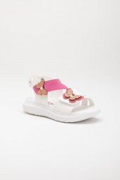 Şirinbebe Şiringenç Kelebek Model Fuşya Kız Bebek Çocuk Sandalet - 3