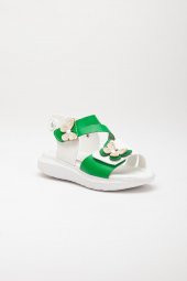 Şirinbebe Şiringenç Kelebek Model Yeşil Kız Bebek Çocuk Sandalet - 3