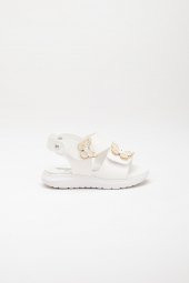 Şirinbebe Şiringenç Kelebek Model Beyaz Kız Bebek Çocuk Sandalet - 5