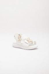 Şirinbebe Şiringenç Kelebek Model Beyaz Kız Bebek Çocuk Sandalet - 6
