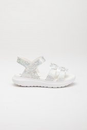 Şirinbebe Şiringenç Kare Baretli Gümüş Kız Bebek Çocuk Sandalet - 2