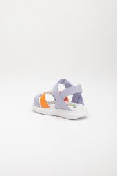 Şirinbebe Şiringenç Kare Baretli Lila Kız Bebek Çocuk Sandalet - 7
