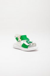 Şirinbebe Şiringenç Kelebek Model Yeşil Kız Bebek Çocuk Sandalet - 6