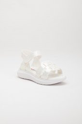 Şirinbebe Şiringenç Kare Baretli Beyaz Kız Bebek Çocuk Sandalet - 3