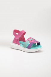 Şirinbebe Şiringenç Kare Baretli Fuşya Kız Bebek Çocuk Sandalet - 3
