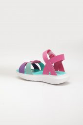 Şirinbebe Şiringenç Kare Baretli Fuşya Kız Bebek Çocuk Sandalet - 4