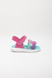Şirinbebe Şiringenç Kare Baretli Fuşya Kız Bebek Çocuk Sandalet - 5