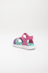 Şirinbebe Şiringenç Kare Baretli Fuşya Kız Bebek Çocuk Sandalet - 7
