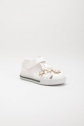 Şirinbebe Şiringenç Çiçekli Model Beyaz Kız ilkadım Bebek Çocuk Ayakkabı Sandalet thumbnail 3