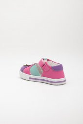 Şirinbebe Şiringenç Çiçekli Model Fuşya Kız ilkadım Bebek Çocuk Ayakkabı Sandalet - 4