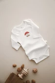3lü Nakışlı Çıt Çıtlı Uzun Kollu Body-zıbın Model 1 - 7
