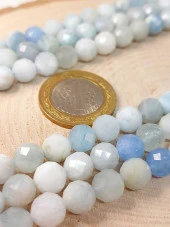 Akuamarin Taşı Faset Kesim 8mm Unisex Bileklik (42520-tek) thumbnail 6