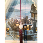 Mor Renkli İnci Perde Orta Süsü Perde Sarkıtı Cam Süsü Orta Püskül - 3